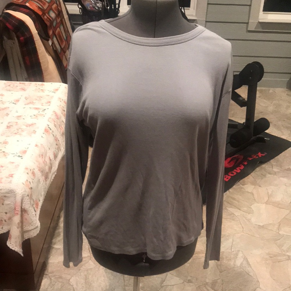 Tee Shirt Gray Long Sleeve Size XXL